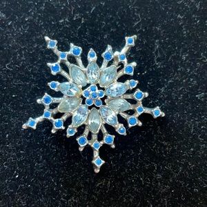 Stunning blue and silver brooch